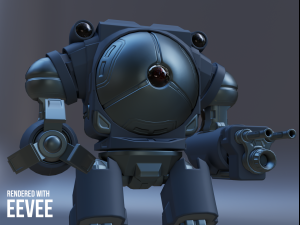 sci-fi assault eye robot 3D Model