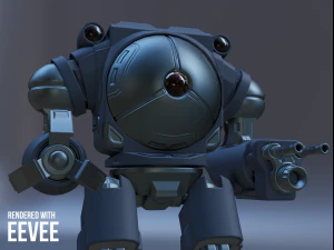 sci-fi assault eye robot 3D Model