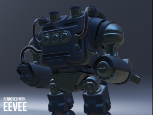 sci-fi assault eye robot 3D Model