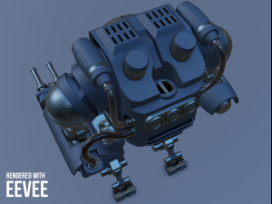 sci-fi assault eye robot 3D Model