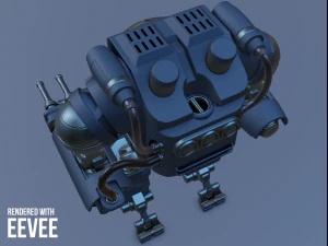sci-fi assault eye robot 3D Model