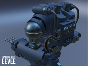 sci-fi assault eye robot 3D Model