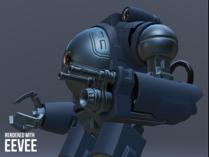 sci-fi assault eye robot 3D Model