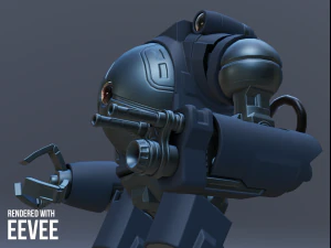 sci-fi assault eye robot 3D Model