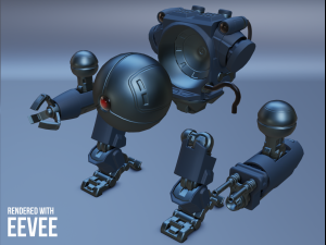 sci-fi assault eye robot 3D Model