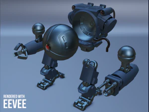sci-fi assault eye robot 3D Model