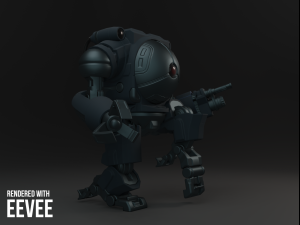 sci-fi assault eye robot 3D Model
