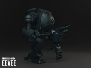 sci-fi assault eye robot 3D Model
