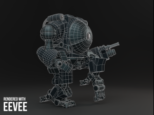 sci-fi assault eye robot 3D Model