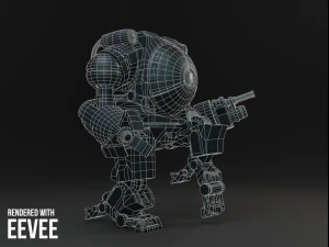 sci-fi assault eye robot 3D Model