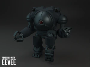 sci-fi assault eye robot 3D Model