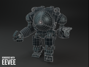 sci-fi assault eye robot 3D Model