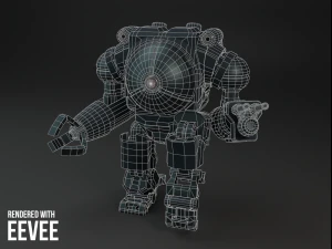sci-fi assault eye robot 3D Model