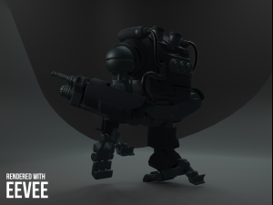 sci-fi assault eye robot 3D Model