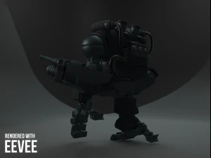 sci-fi assault eye robot 3D Model