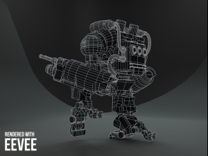 sci-fi assault eye robot 3D Model