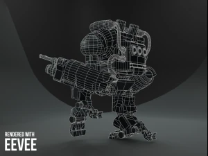 sci-fi assault eye robot 3D Model