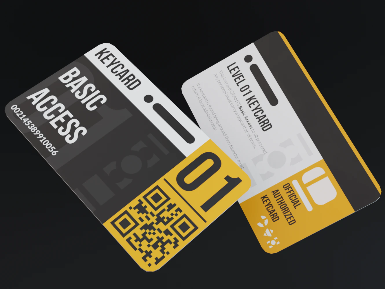 low-poly keycard 3D Model .c4d .max .obj .3ds .fbx .stl .blend 