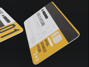 low-poly keycard Model 3D