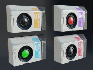 sci-fi keycard and scanner for doors 3D Model