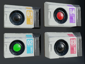 sci-fi keycard and scanner for doors 3D Model
