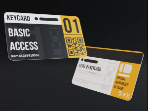 sci-fi keycard and scanner for doors 3D Model