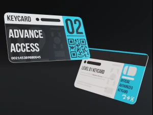 sci-fi keycard and scanner for doors 3D Model