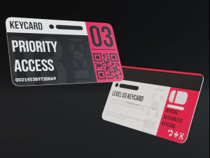 sci-fi keycard and scanner for doors 3D Model