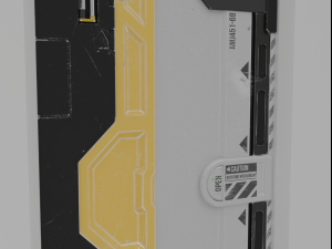 sci-fi slider door 3D Model