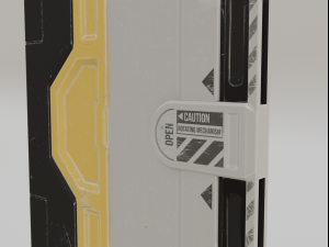 sci-fi slider door 3D Model