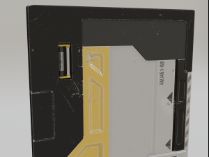 sci-fi slider door 3D Model
