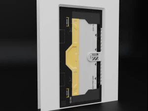 विज्ञान-फाई स्लाइडर दरवाजा 3D मॉडल