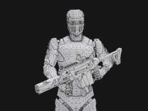 Assault Robot Rigged 3D Model