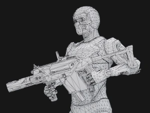 Assault Robot Rigged 3D Model