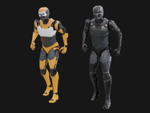 Assault Robot Rigged 3D Model