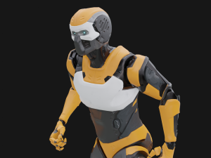 Assault Robot Rigged 3D Model
