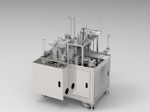 high speed mask earloop welding machine all servo motor Model 3D