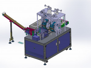 water wheel type earloop welding machine Model 3D
