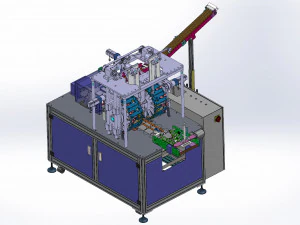 water wheel type earloop welding machine 3D Model