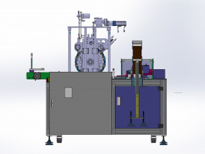 water wheel type earloop welding machine Model 3D