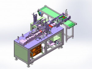 7 axis servo ear loop welding machine 3D 模型