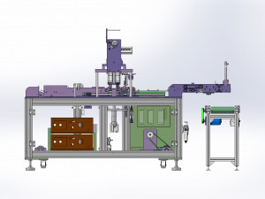 7 axis servo ear loop welding machine Modello 3D