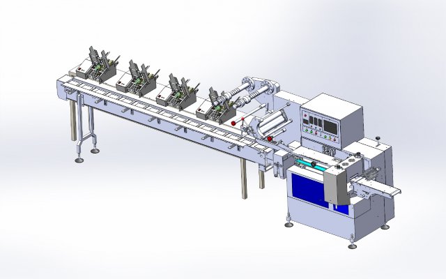 card mask auto packing machine 3D Модель .c4d .max .obj .3ds .fbx .stl .blend 
