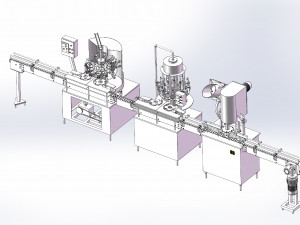 full-automatic bottle line 3d 3D मॉडल