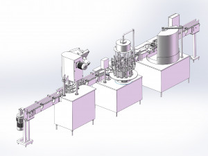 full-automatic bottle line 3d Modello 3D