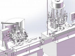 full-automatic bottle line 3d Modello 3D