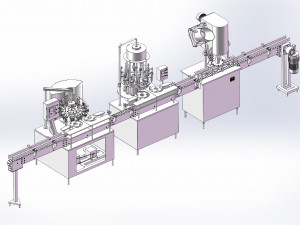 full-automatic bottle line 3d Modello 3D