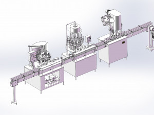 full-automatic bottle line 3d Modello 3D