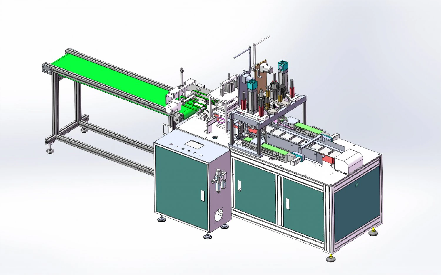 9 axis servo ear loop welding machine 3D Model .c4d .max .obj .3ds .fbx .stl .blend 