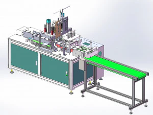 9 axis servo ear loop welding machine 3D Model